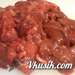 Шаг 1 (Кулинарный рецепт с фото - Куриная печень жареная с луком)