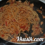 Шаг 5 (Кулинарный рецепт с фото - Паста Болоньезе)