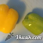 Шаг 1 (Кулинарный рецепт с фото - Стручковая фасоль с опятами и печеным перцем)