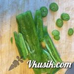 Шаг 3 (Кулинарный рецепт с фото - Стручковая фасоль с опятами и печеным перцем)